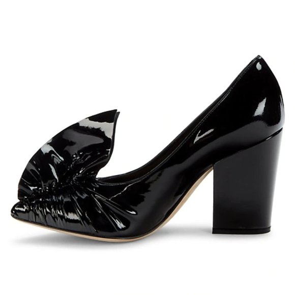 NIB-SERGIO ROSSI Ruched Patent Leather Pumps - Picture 5 of 8